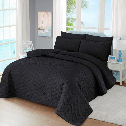 Black King-Summer Comforter Set (Light Filling)