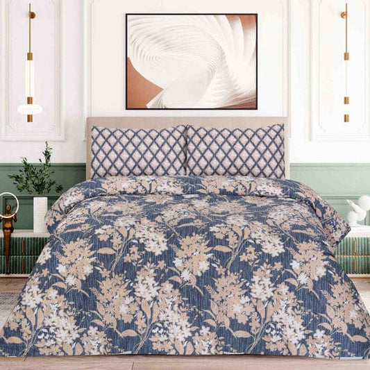 Blue Leaves- Bed Sheet Set