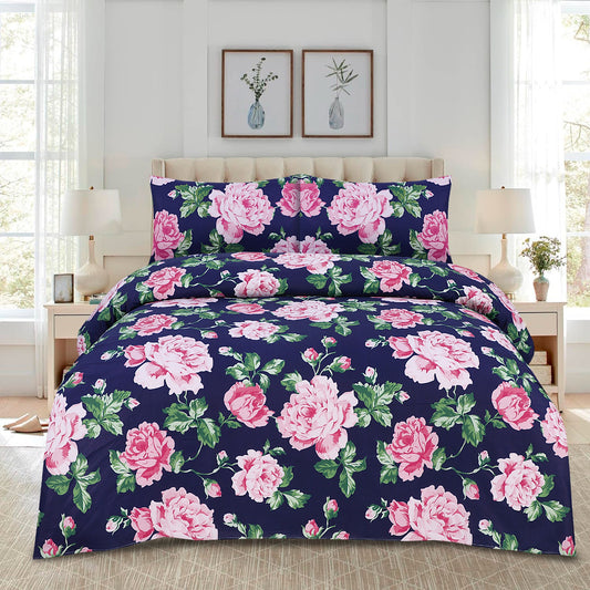 Berlin Flower -Premium Pure Cotton Bed Sheet Set