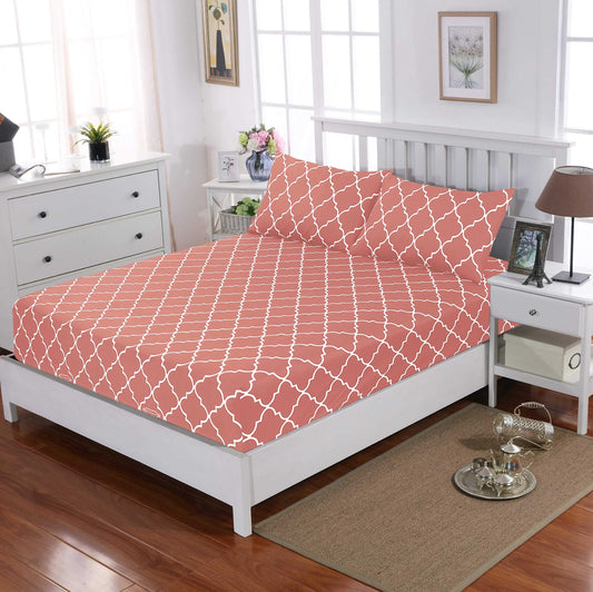 Pinky- 3PCS KING FITTED BEDHSEET