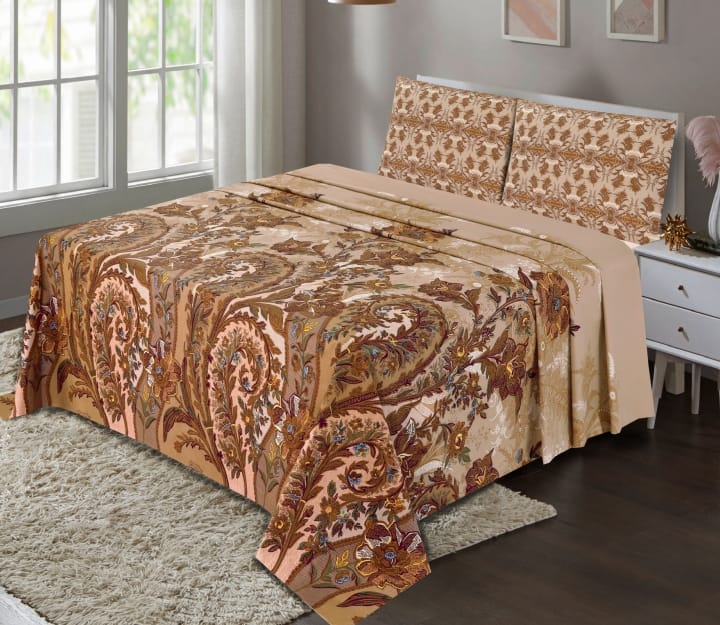 Royal Bliss  -Premium Pure Cotton Bed Sheet Set