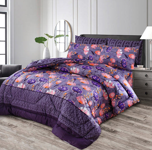 Tulips -WINTER 6PCS RAZAI & QUILT SET (HEAVY FILLING)