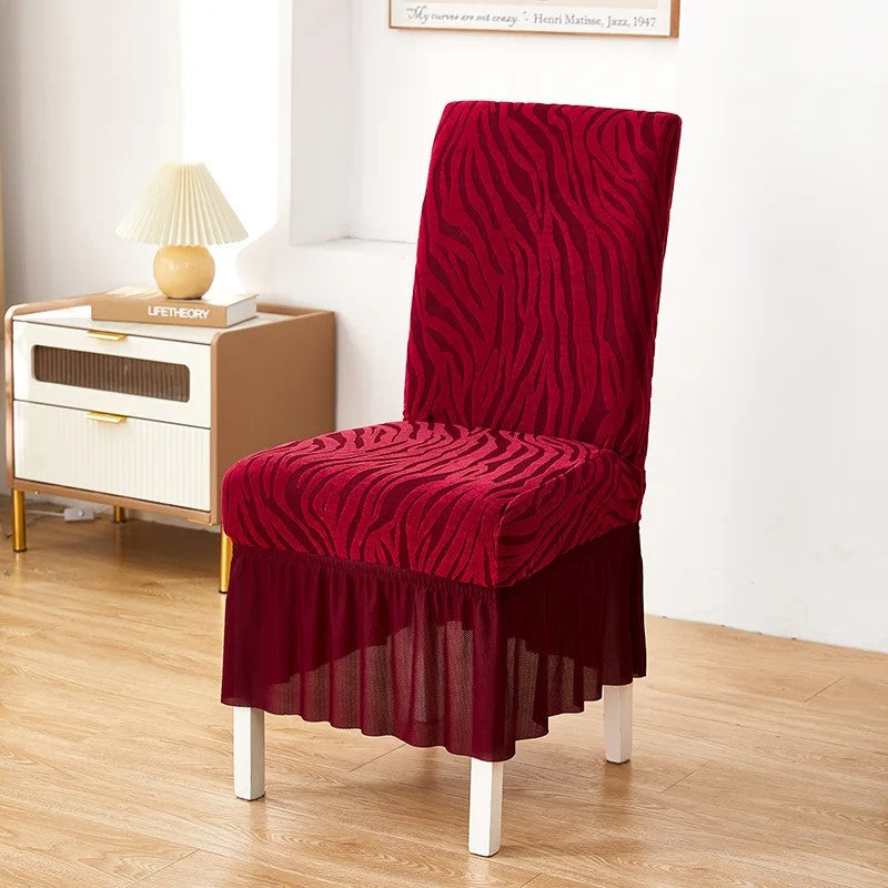 Zebra Velvet Cahir Cover -  Maroon