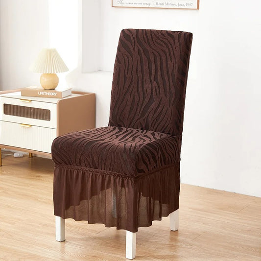 Zebra Velvet Cahir Cover -  Dark Brown