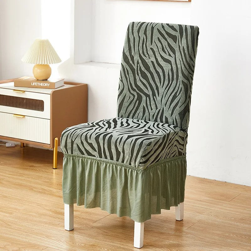 Zebra Velvet Cahir Cover -  Dark Brown