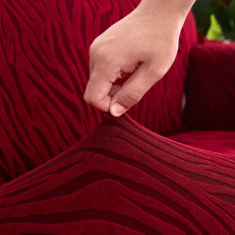 Zebra Velvet Cahir Cover -  Maroon