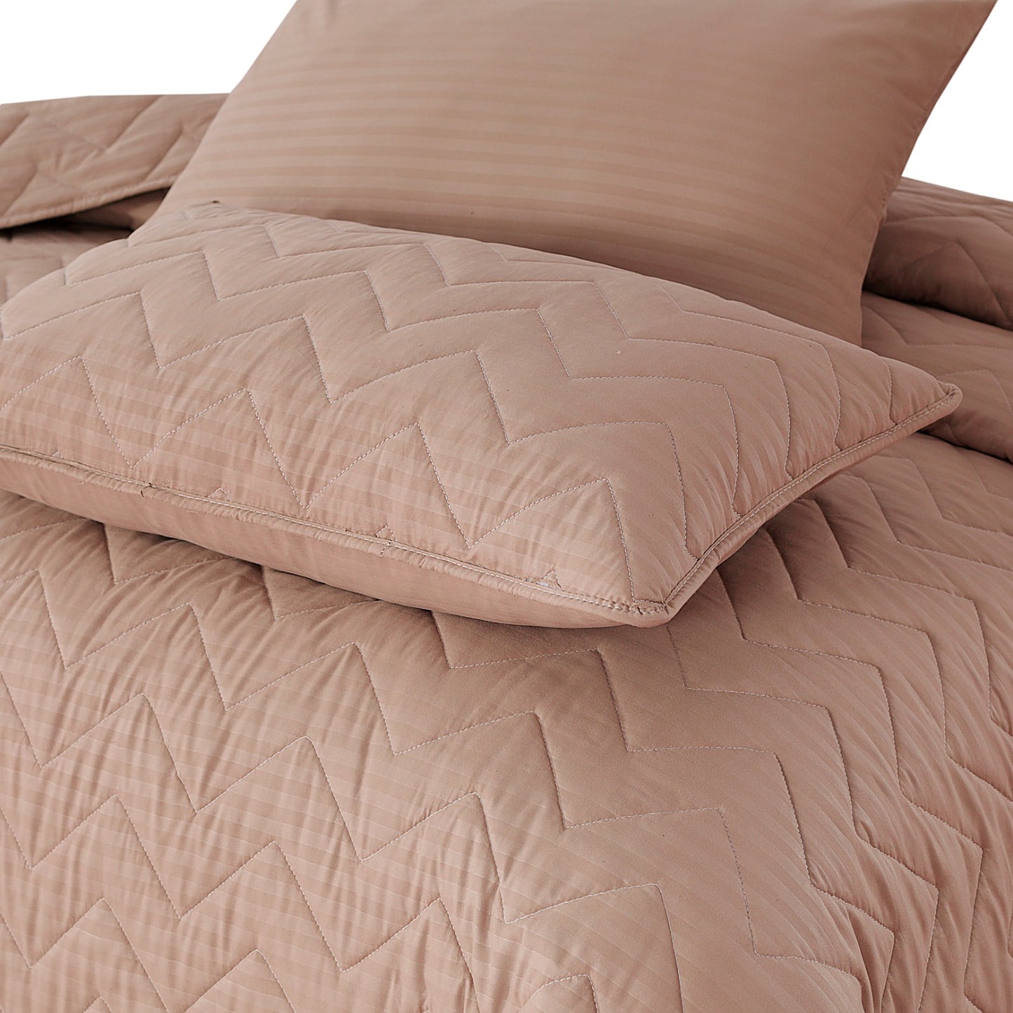 SKIN STRIPE Plain- Summer Bedspread Set (Light Filling)