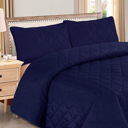 Blue Plain- Summer Comforter Set (Light Filling)