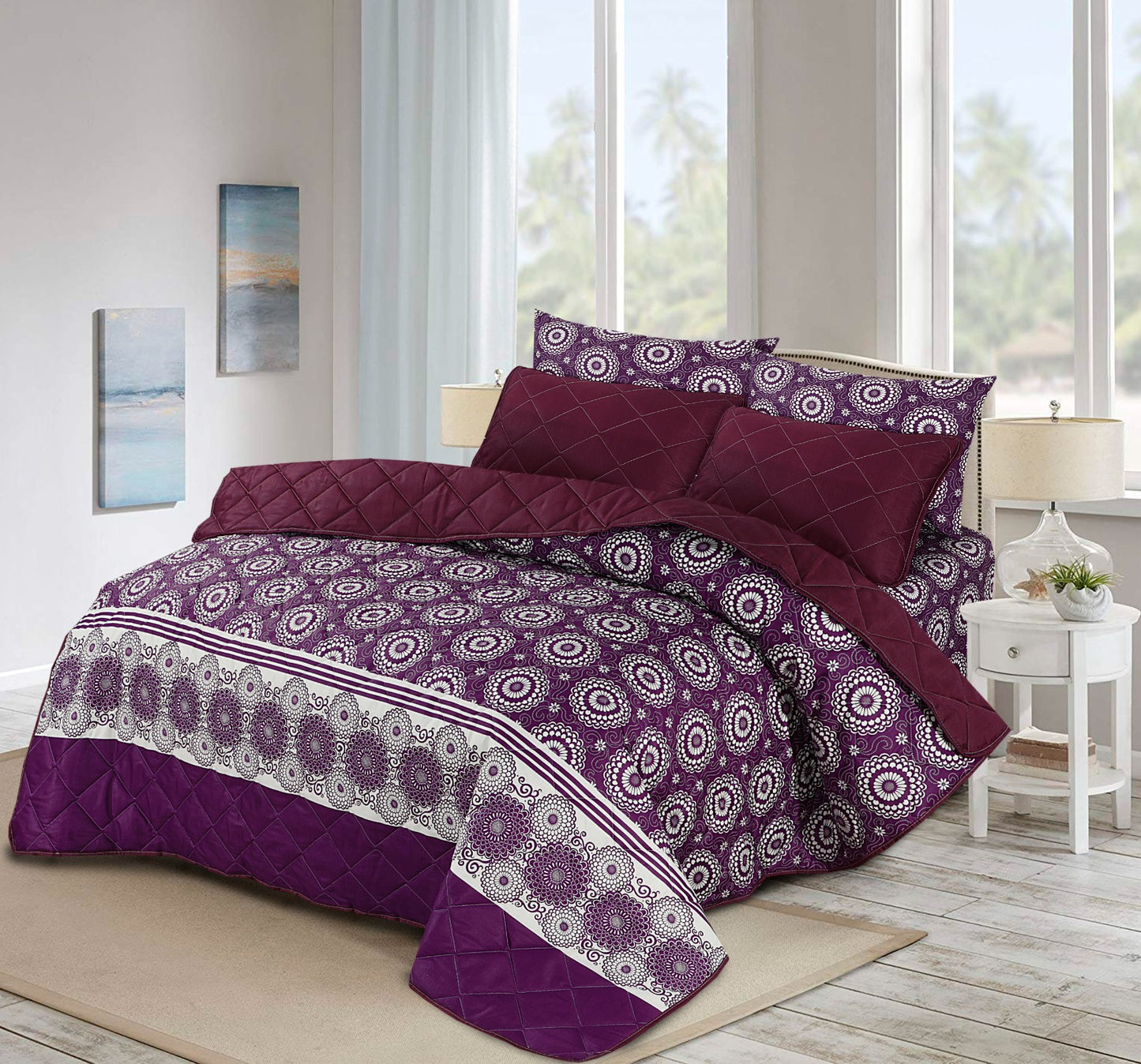 6pcs Summer Comforter Set (Light Filling) - Circular